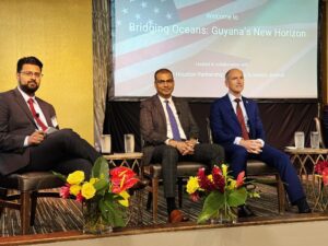 Foreign Secretary, Exxon Boss discuss Guyana’s sustainable oil operations, local empowerment at Houston event